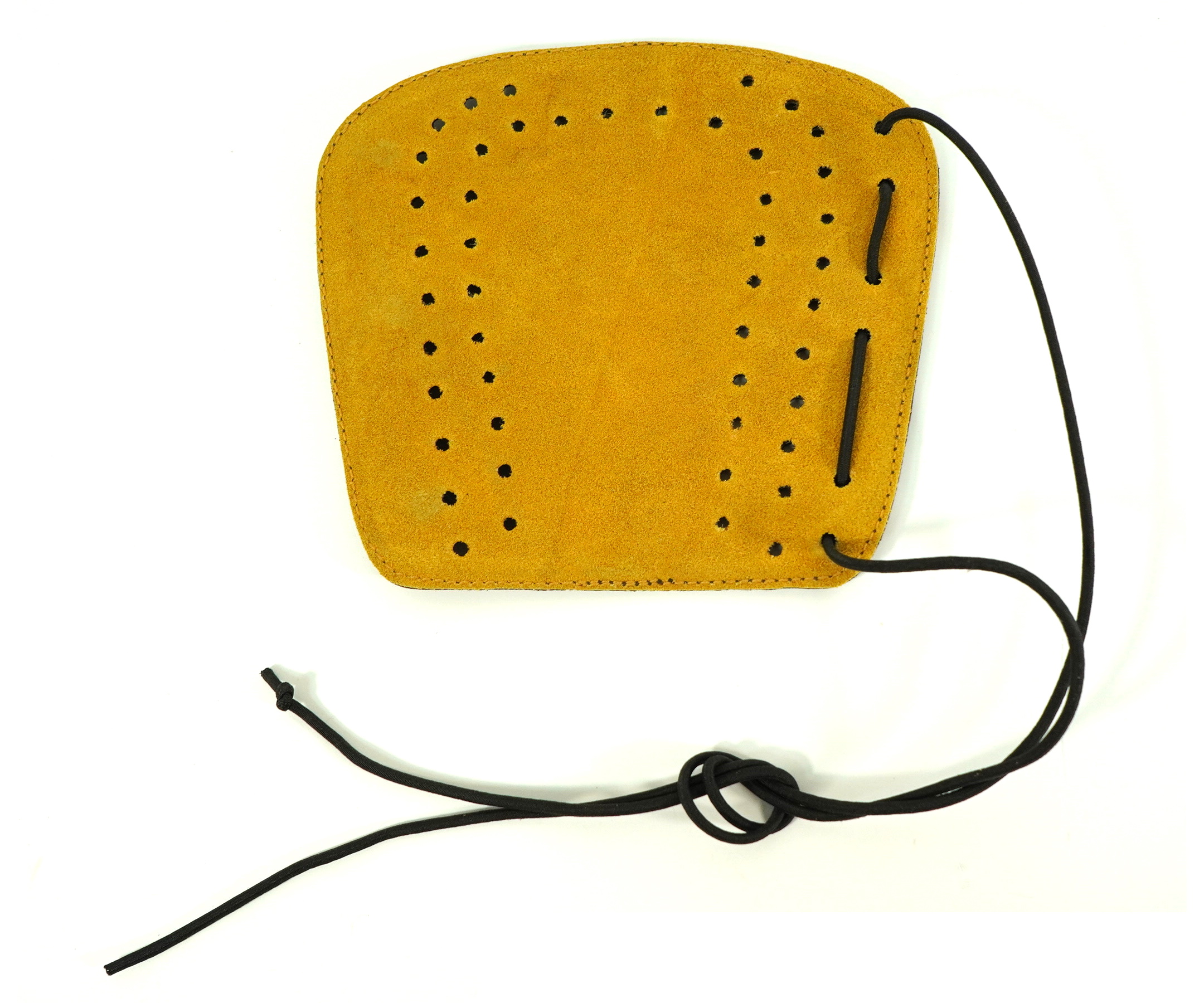 Крага на шнуровке коричневая (комб. замша)