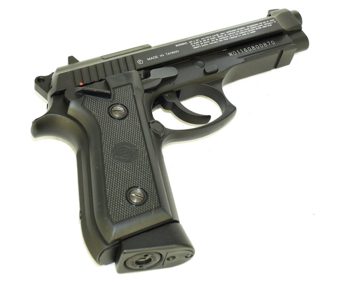 Пистолет пневматический GSG-92, к.4,5мм (blowback, мет.)